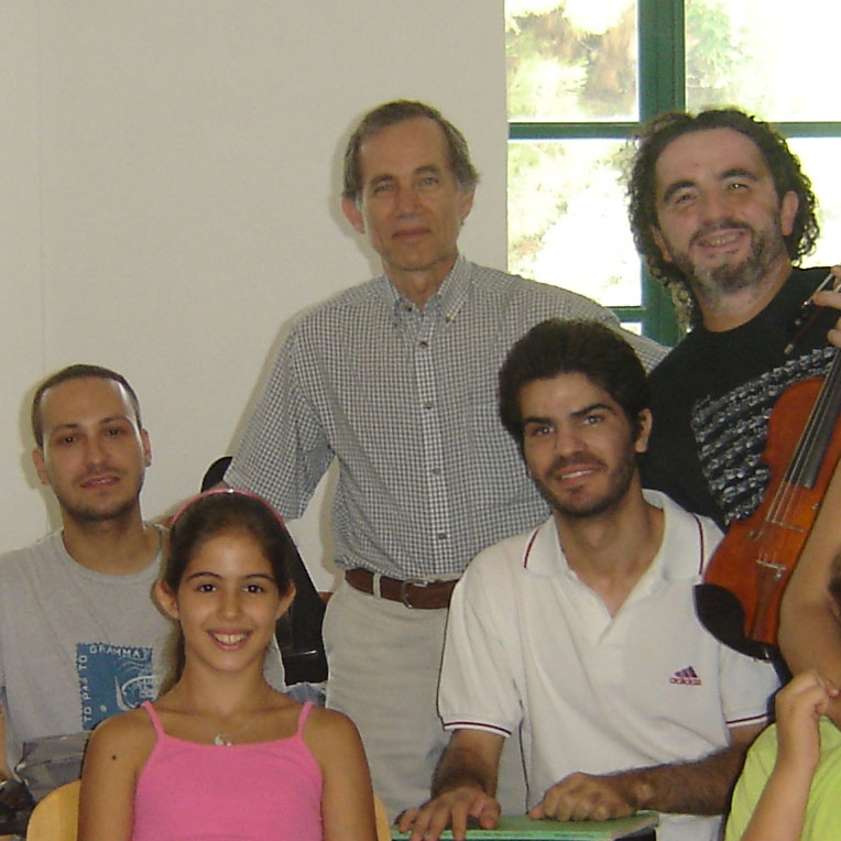 Vasile Beluska with Violin Class, Corfu 2007